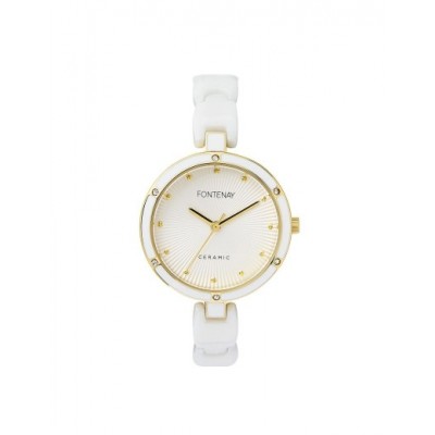 Montre Fontenay Jade doré blanc FPA02101