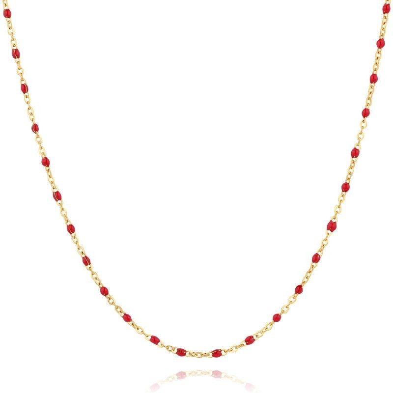 Collier PIXIES Acier et Perles PNS0030-1RED