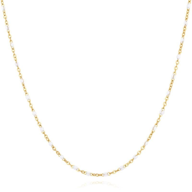 Collier PIXIES Acier et Perles PNS0030-1WHT