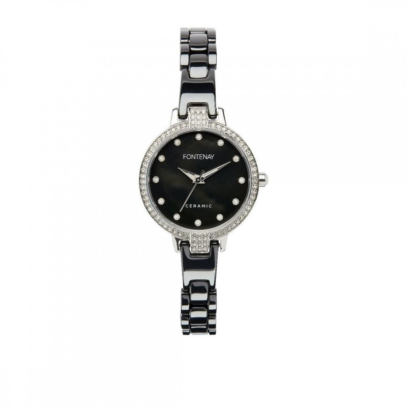 Montre Fontenay Grace acier noir FPA01004