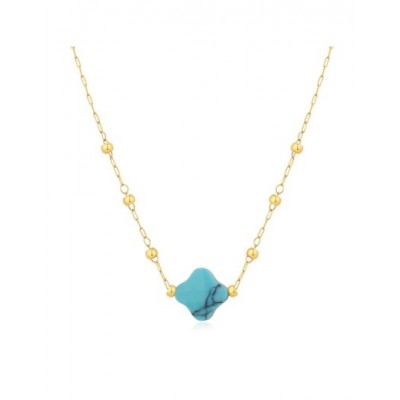 Collier PIXIES Acier et Turquoise PNS0049-1TQS