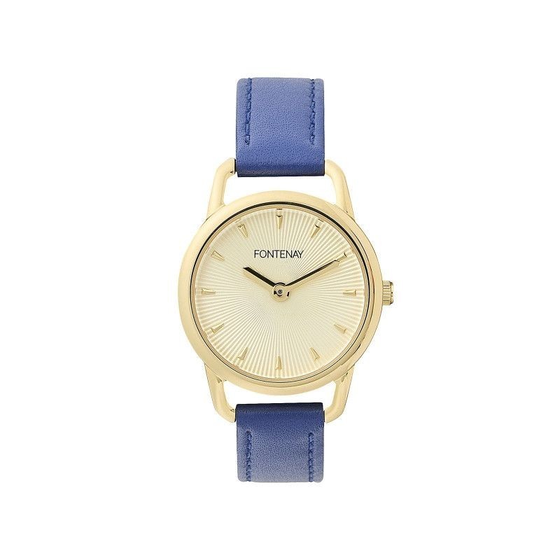 Montre Fontenay Rosanna doré bleu FPA00706