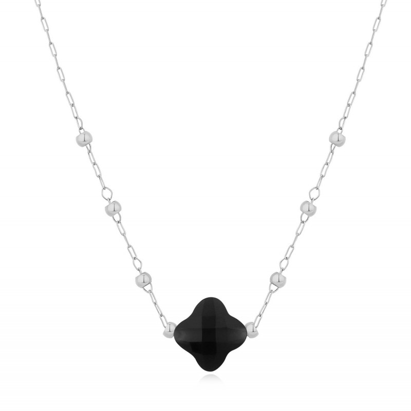 Collier PIXIES Acier et Onyx PNS0049-2BKO