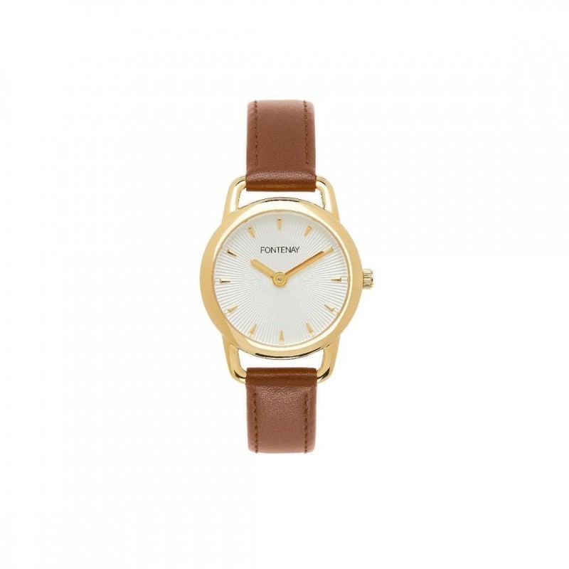 Montre Fontenay Rosanna doré marron FPA00702