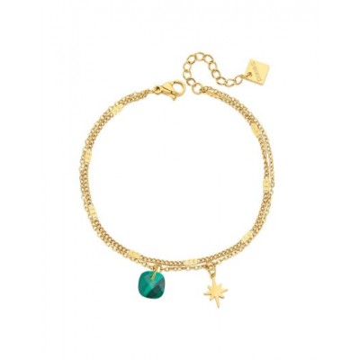 Bracelet PIXIES Acier et Malachite PBM0044-1MAL