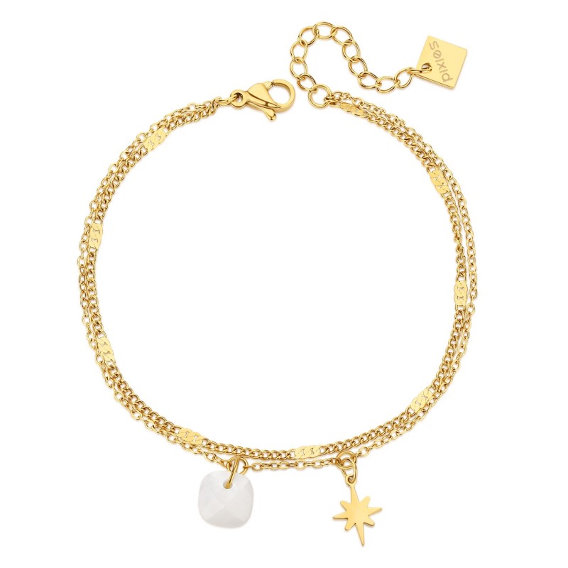 Bracelet PIXIES Acier et Nacre PBM0044-1MOP