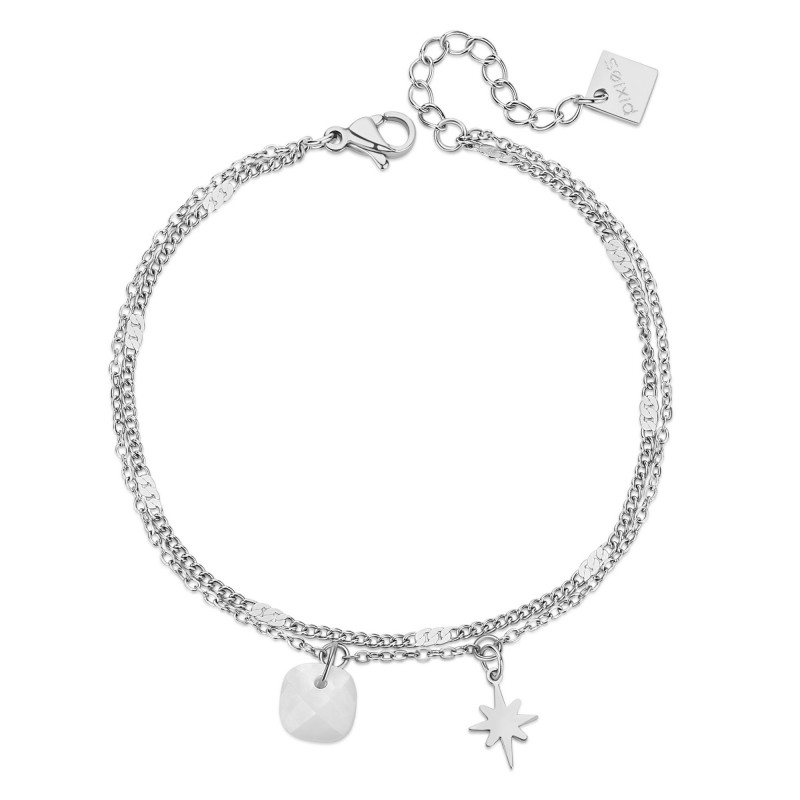 Bracelet PIXIES Acier et Nacre PBM0044-2MOP