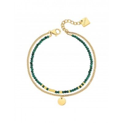 Bracelet PIXIES Acier et Malachite PBM0048-1MAL