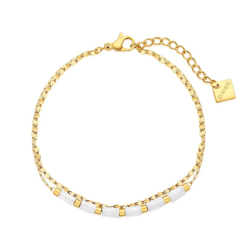 Bracelet PIXIES Acier et Nacre PBM0051-1MOP