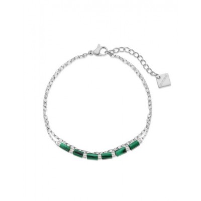 Bracelet PIXIES Acier et Malachite PBM0051-2MAL