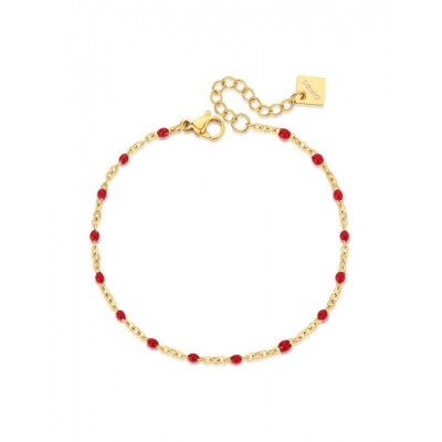 Bracelet PIXIES Acier et Perles PBS0030-1RED