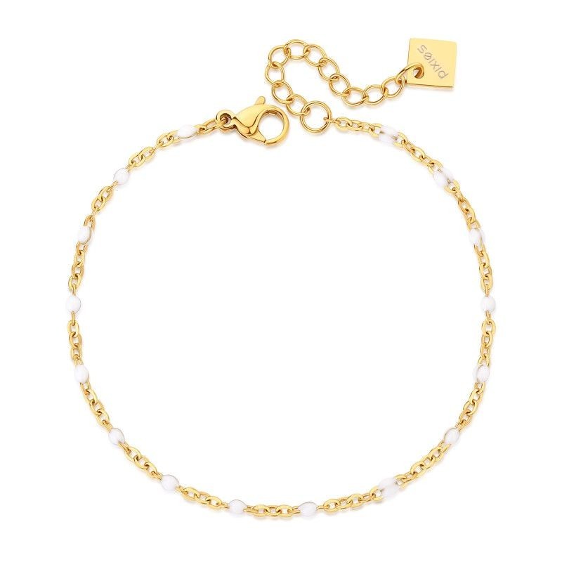 Bracelet PIXIES Acier et Perles PBS0030-1WHT