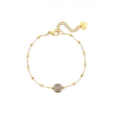 Bracelet PIXIES Acier et Quartz fumé PBS0039-1SMQ