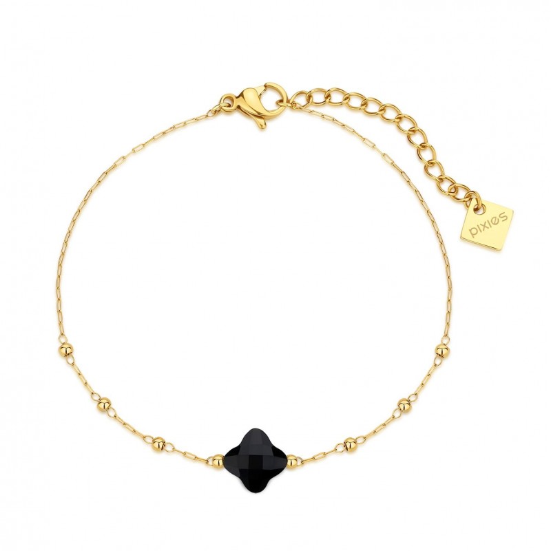Bracelet PIXIES Acier et Onyx PBS0049-1BKO