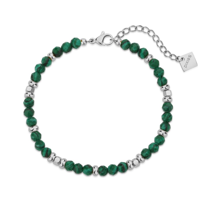 Bracelet PIXIES Acier et Malachite PBS0052-2MAL