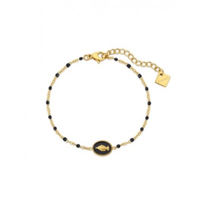 Bracelet PIXIES Acier et Perles PBS0083-1BLK