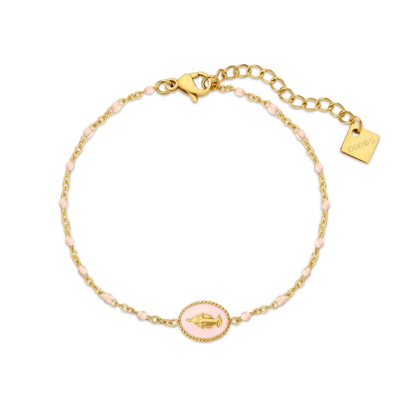 Bracelet PIXIES Acier et Perles PBS0083-1PNK