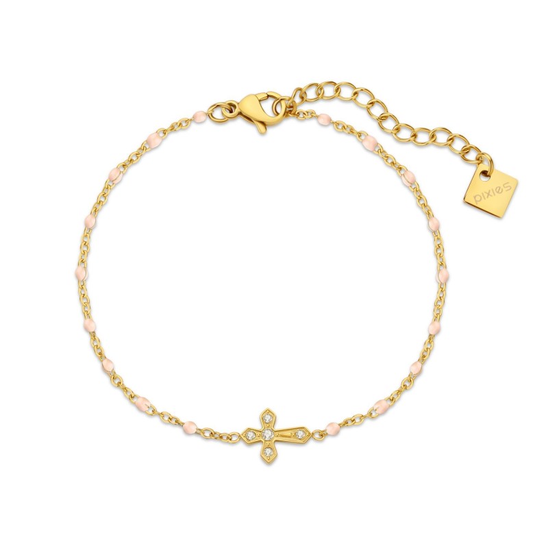 Bracelet PIXIES Acier et Perles PBS0084-1PNK