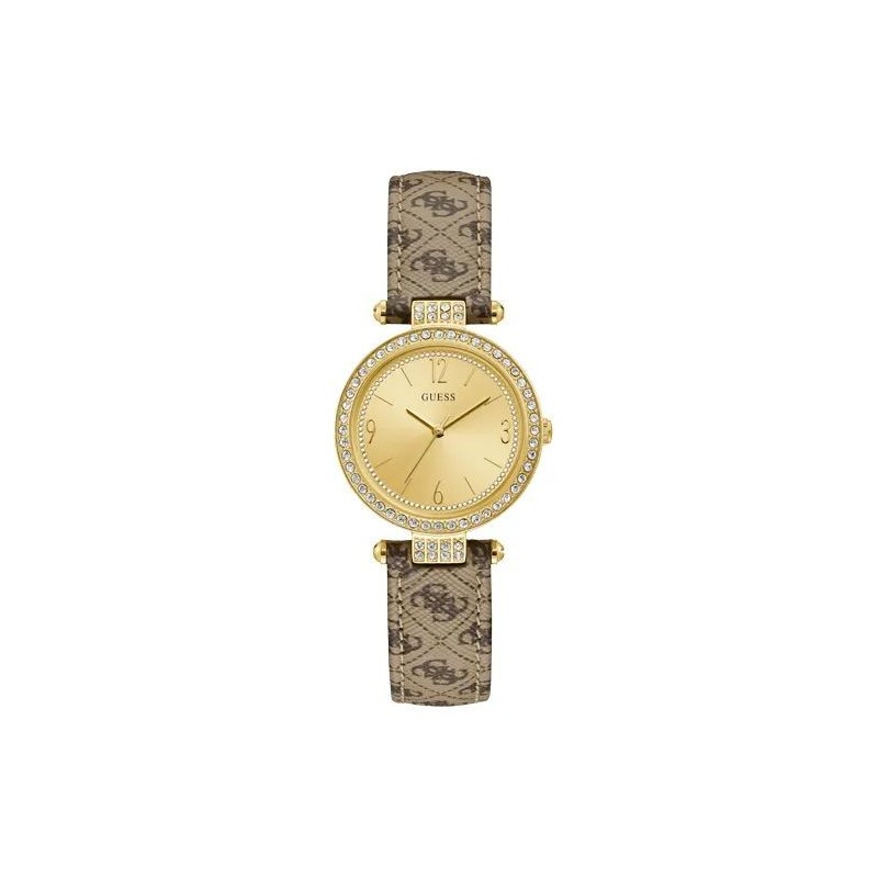 Montre Guess Terrace - Boîtier acier et Bracelet cuir W1230L2