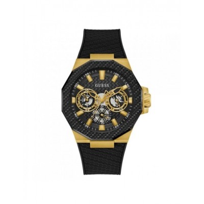 Montre Guess Indy noir - Boîtier acier et Bracelet silicone GW0853G2