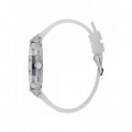 Montre Guess Phoenix blanc - Boîtier acier et Bracelet Plastique transparent GW0499G3