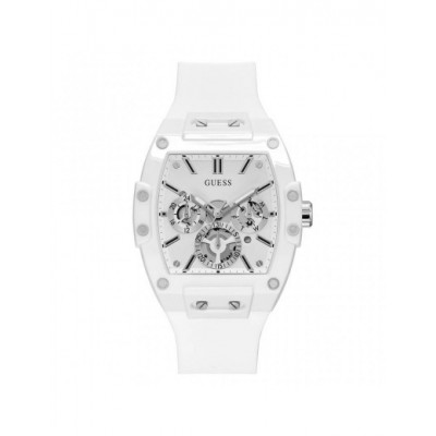 Montre Guess Phoenix blanc - Boîtier acier et Bracelet silicone GW0203G2