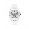Montre Guess Phoenix blanc - Boîtier acier et Bracelet silicone GW0203G2