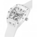 Montre Guess Phoenix blanc - Boîtier acier et Bracelet silicone GW0203G2