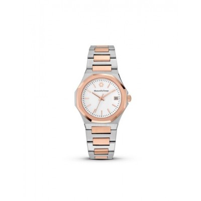 Montre MAISON DU TEMPS Femme MTGamma Blanc Acier Doré Rose 421-A