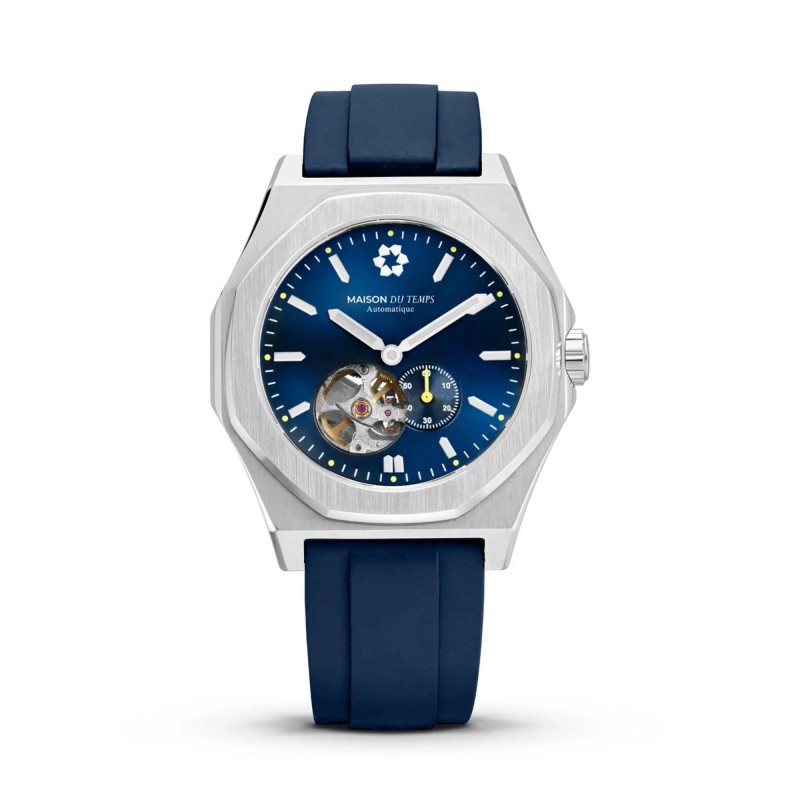 Montre MAISON DU TEMPS Homme MTDelta Coeur ouvert bleu Automatique 200-CBU