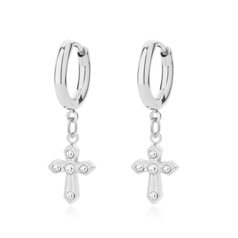 Boucles d'oreilles PIXIES Acier et Oxydes de zirconium PEH0084-2WHZ