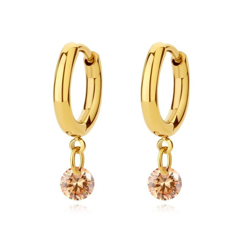 Boucles d'oreilles PIXIES Acier et Oxyde de zirconium PEH0082-1BEG