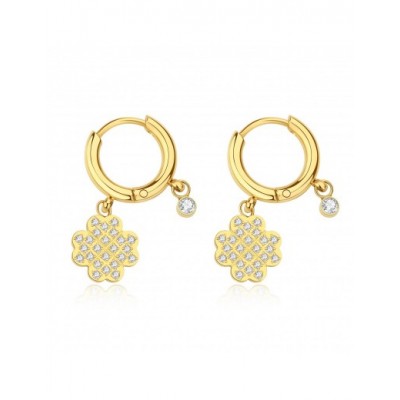Boucles d'oreilles PIXIES Acier et Oxydes de zirconium PEH0010-1WHZ