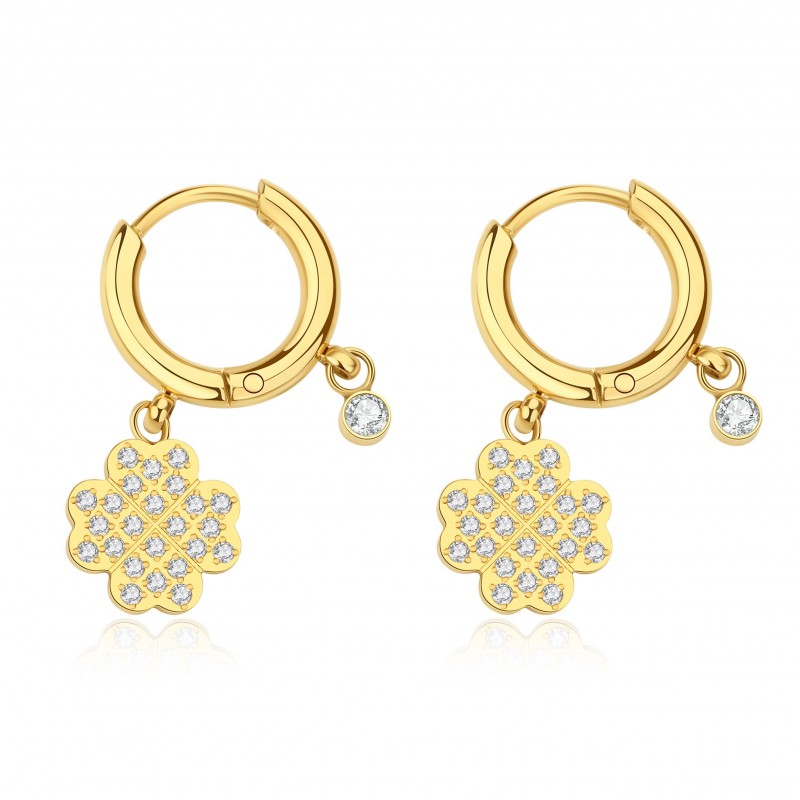 Boucles d'oreilles PIXIES Acier et Oxydes de zirconium PEH0010-1WHZ