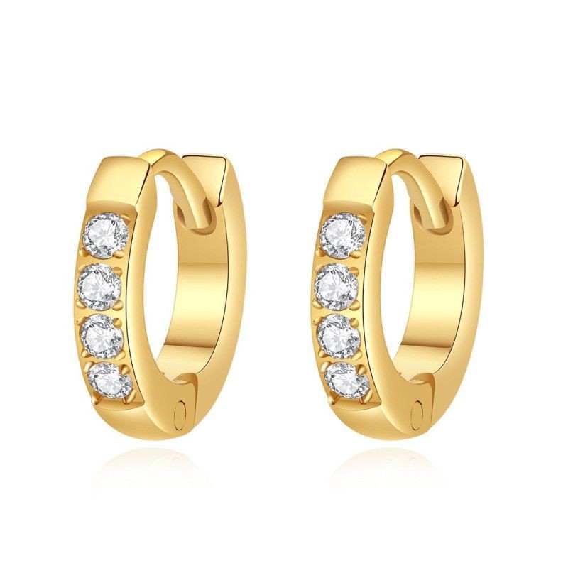 Boucles d'oreilles PIXIES Acier et Oxyde de zirconium PEY0077-1WHT