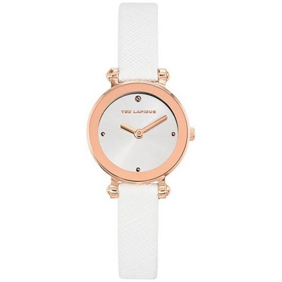 Montre Ted Lapidus - Bracelet Cuir blanc