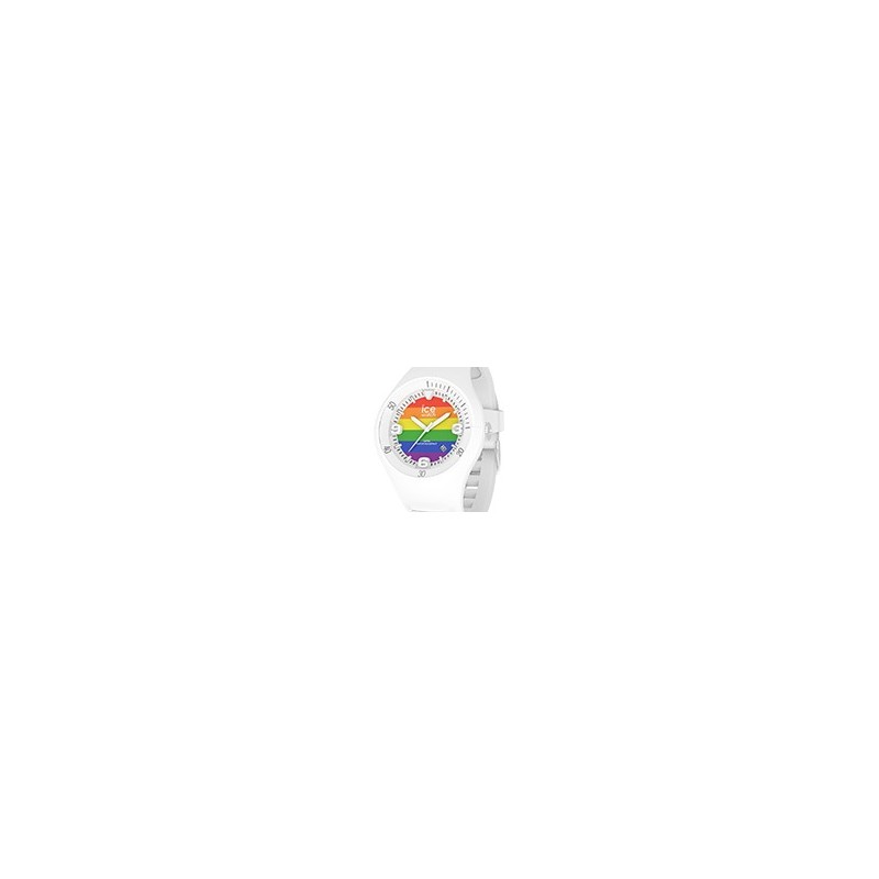 Ice-Watch - P. Leclercq Rainbow - Montre Blanche pour Homme avec Bracelet en Silicone - 017596 (Medium)