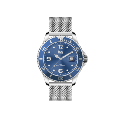 Ice-Watch - Ice Steel Mesh Blue - Montre Bleue Mixte avec Bracelet en Metal - 017667 (Medium)