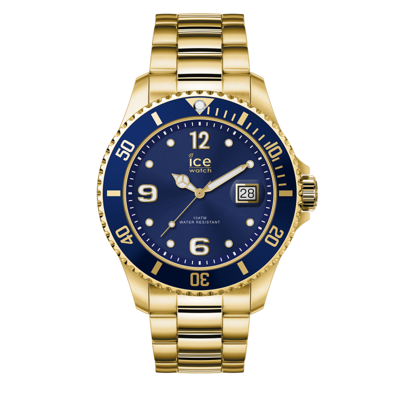 MONTRE ICE-WATCH ICE STEEL GOLD BLUE LARGE 016762