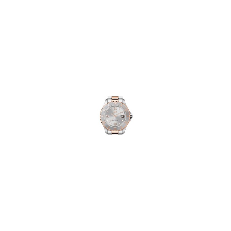 Ice-Watch - Ice Steel Silver Rose-Gold - Montre Argent pour Femme avec Bracelet en Metal - 017322 (Small)
