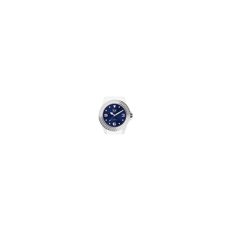 Ice-Watch - Ice Star White Deep Blue - Montre Blanche pour Femme avec Bracelet en Silicone - 017235 (Medium)