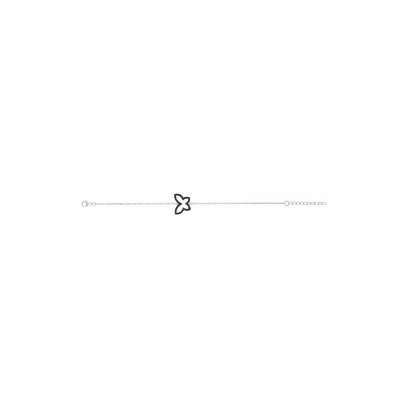 BRACELET ARGENT PAPILLON NOIR70300083