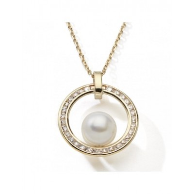 Collier cercle or 375 perle oxydes