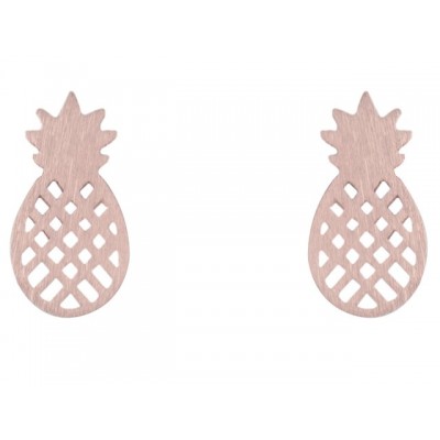 Boucles d'oreilles RELAX / ANANAS plaqué or EH095R999