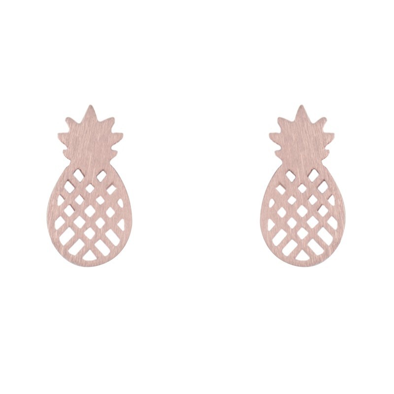 Boucles d'oreilles RELAX / ANANAS plaqué or EH095R999